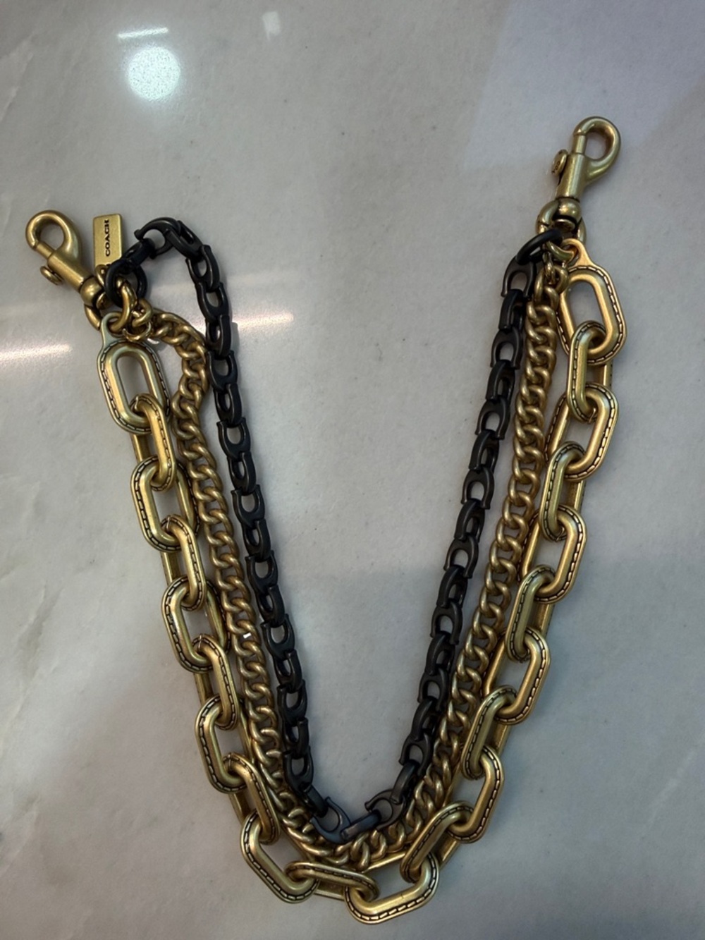 Coach Triple Chain Strap